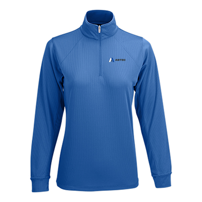Ladies Royal Blue 1/4-Zip Tech Pullover Image on white background