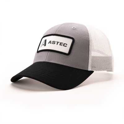 Trucker Hat-Black/Grey/White Front Image on white background