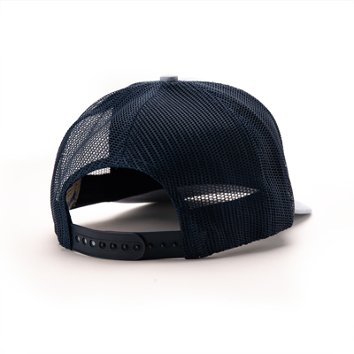 Slate & Navy Patch Hat Front Image on white background
