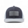Front angled view of Astec Rubber Patch Hat featuring gray bill, navy front panel, and rubber Astec logo patch.