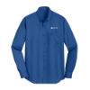 ASTEC logo Port Authority SuperPro Twill Shirt in true blue with button-down collar